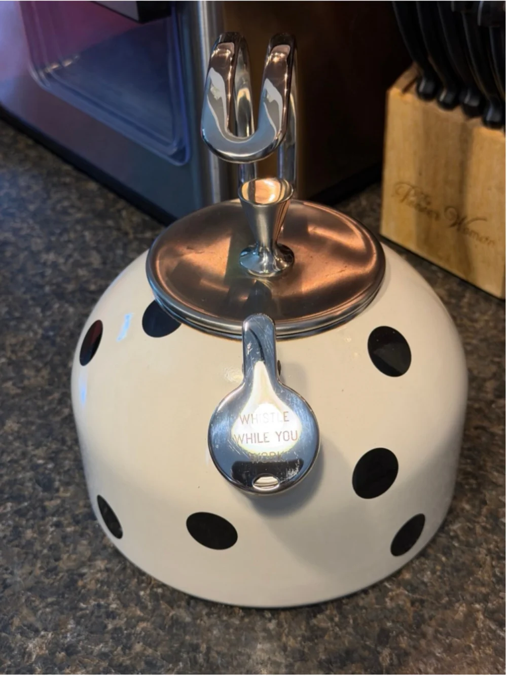 Kate Spade New York Deco Dot Whistling Tea Kettle